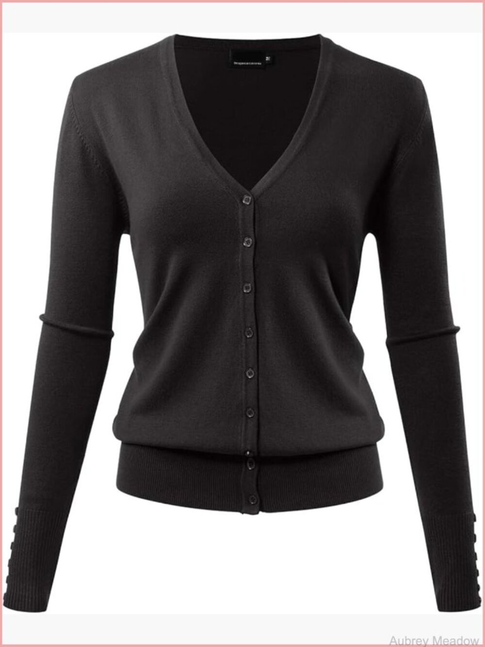 Lightweight V-Neck Cardigan Sweater Long Sleeve Button Front Layering Essential